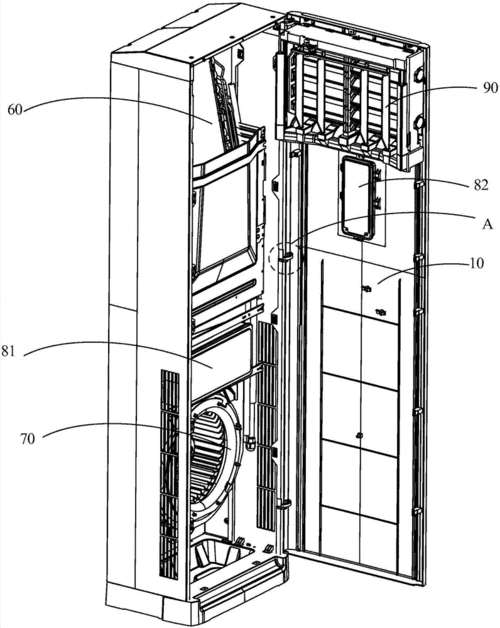 柜式空调器结构及部件名称知识（空调柜机结构图解 示意图）